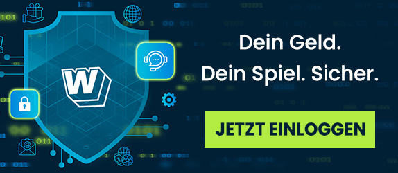 jetzt-einloggen Sicherheitsanzeige mit Schutzsymbolen und Einloggen Button